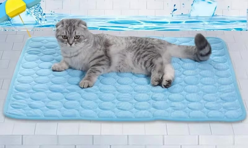 Pet Cooling Mat - Folded showing mesh underside
